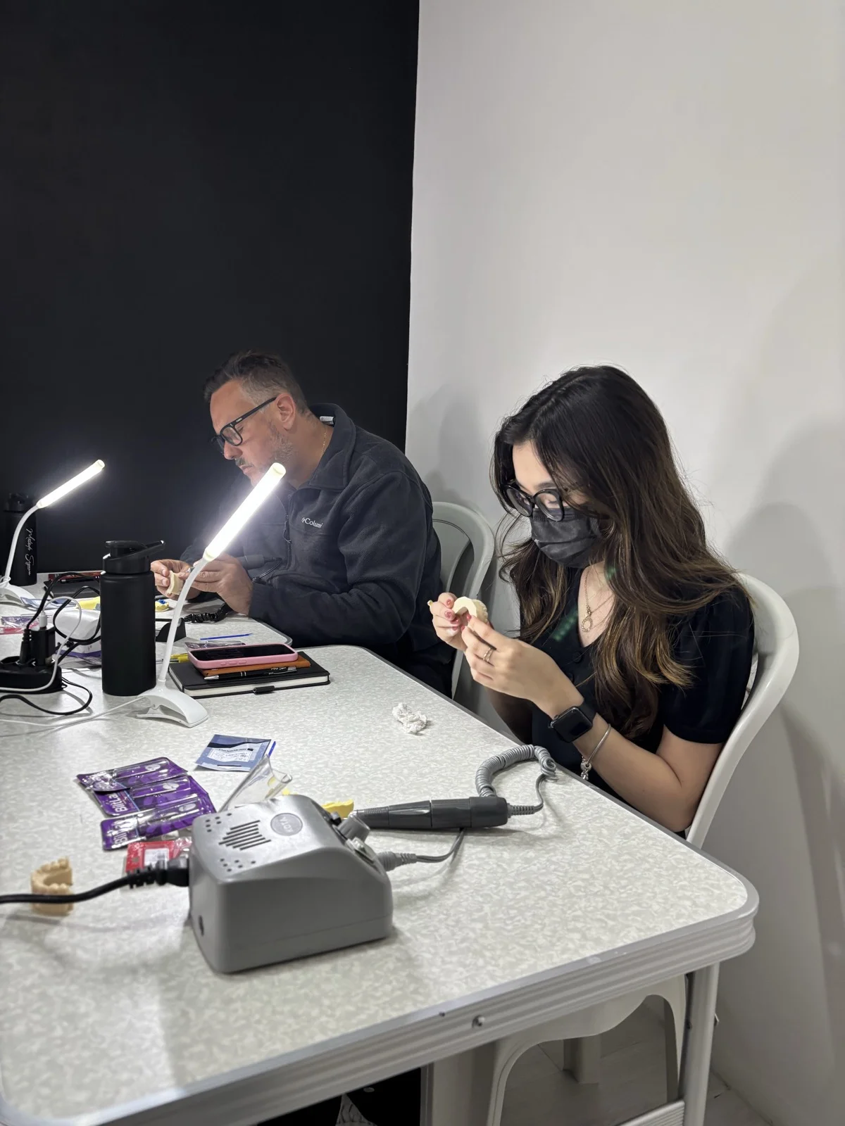 Alunos praticando